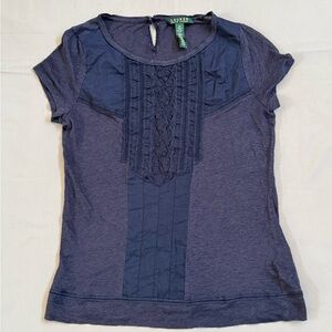 Women’s Ralph Lauren Navy Blue Blouse Size Medium